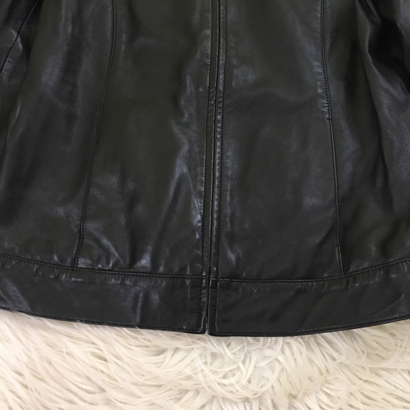🎉SOLD🎉Alfani Genuine Leather Soft Black Jacket - Picture 2 of 8